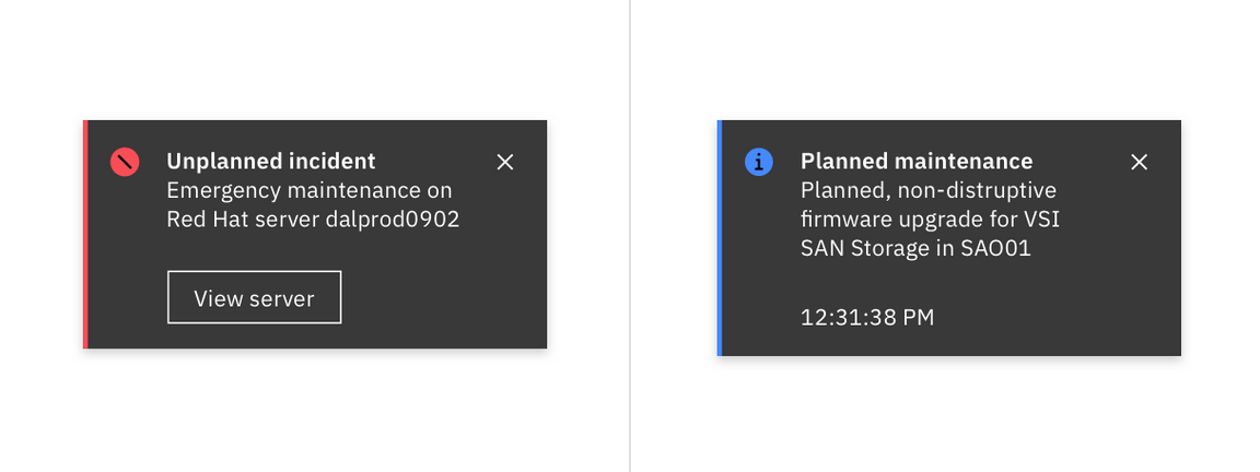 Example of toast notification with action button and time stamp Example of toast notification with action button and time stamp