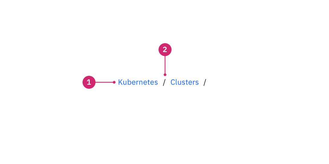 Breadcrumb anatomy example Breadcrumb anatomy example